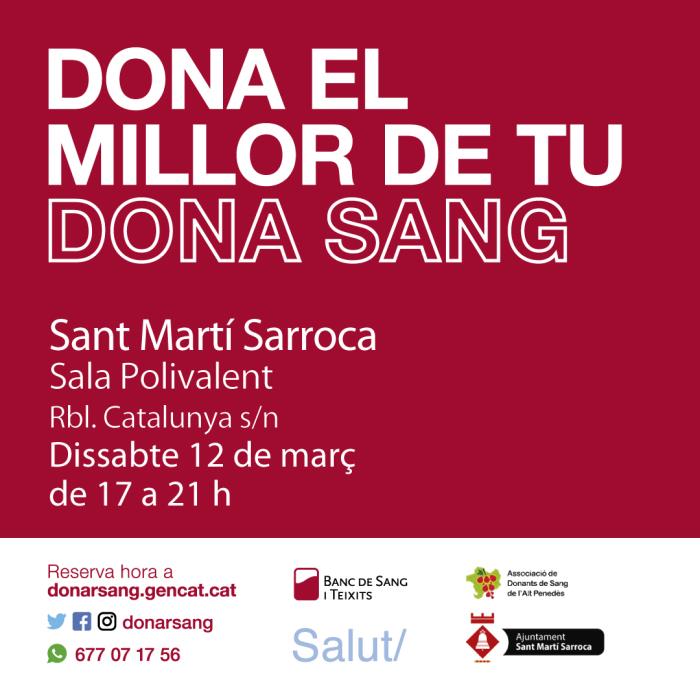 Campanya de donació de sang a Sant Martí Sarroca