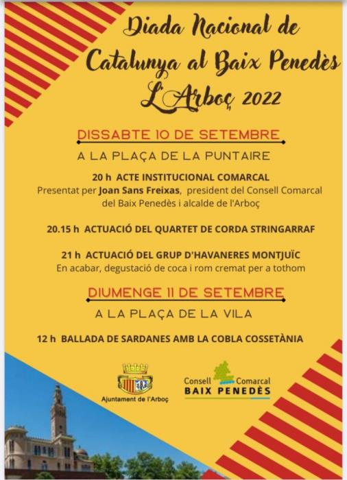 Commemoració comarcal de la Diada Nacional a l'Arboç