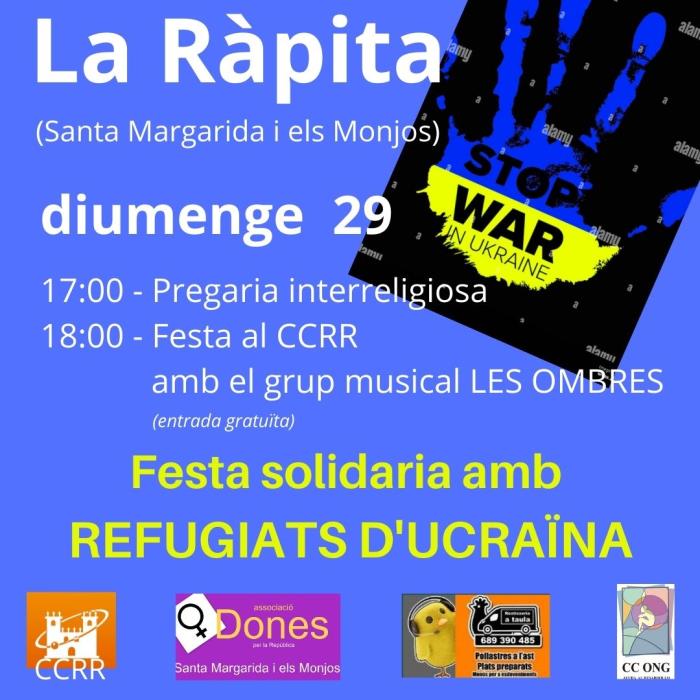 Feste solidària amb el refugiats als Monjos