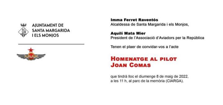 Homenatge al pilot Joan Comas Borràs
