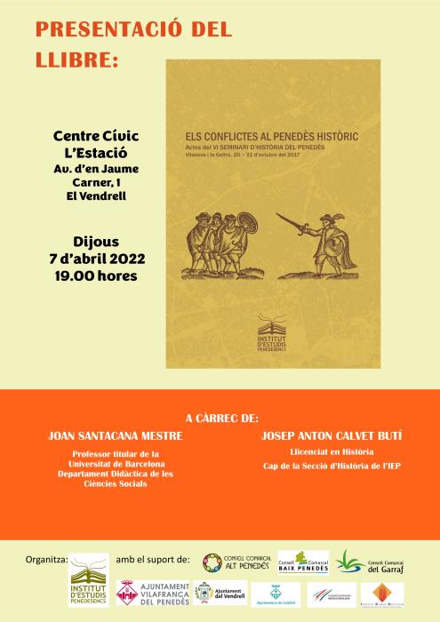 Presentació del llibre Els conflictes al Penedès