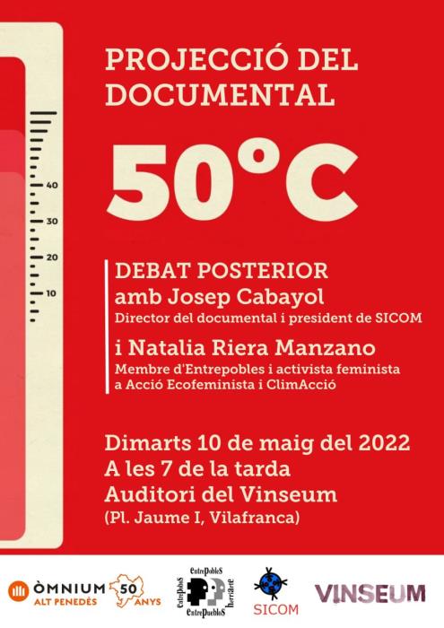 Projecció documental 50ºC a Vilafranca