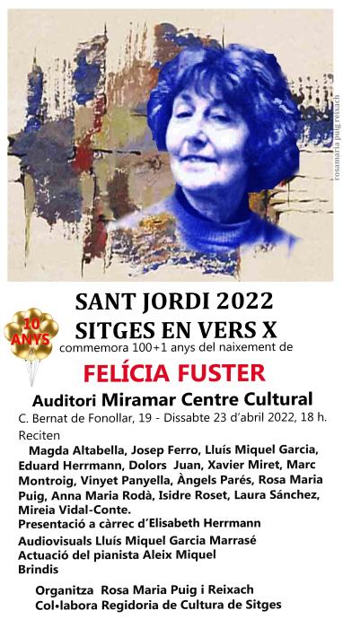 Sitges en Vers X (10a edició). Homenatge a Felícia Fuster