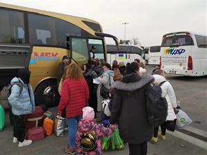 Arriba a Sitges un grup de gairebé 150 refugiats ucraïnesos. Sitges 4 Ukraine