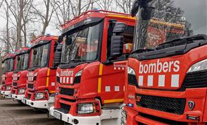 Camions dels bombers de la Generalitat de Catalunya. Eix