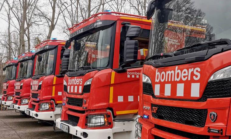 Camions dels bombers de la Generalitat de Catalunya. Eix