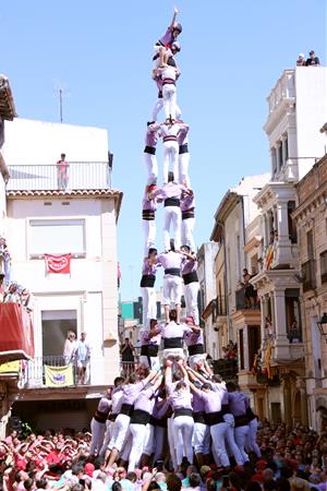 Castellers de Vilafranca, Vella de Valls i Jove de Tarragona descarreguen 3d9f i 4d9f a la diada de l'Arboç