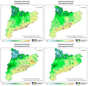 Catalunya viu el Nadal més càlid de la història amb temperatures per sobre dels 20 ºC. Meteocat