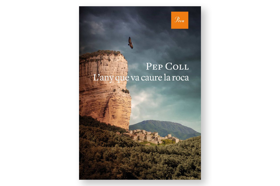 Coberta de 'L’any que va caure la roca' de Pep Coll. Eix