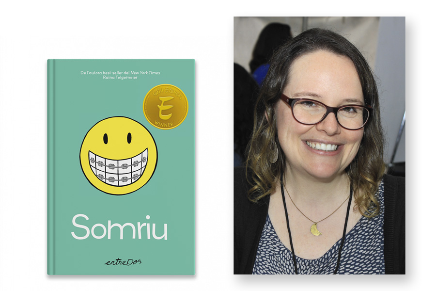 Coberta de 'Somriu' d'Raina Telgemeier. Eix