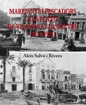 Coberta del llibre d'Aleix Salvó, 'Marejants i pescadors a la platja de Vilanova'