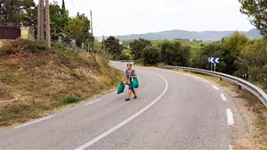 Comencen les obres de l'itinerari de vianants a la BV-2129 a Sant Martí Sarroca. Diputació de Barcelona