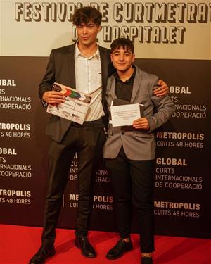 Dos joves vilanovins guanyen el premi a la millor interpretació al festival de curtmetratges Metropolis Global