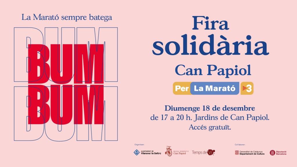 El museu Can Papiol i Temps de Vi organitzen una fira solidària amb La Marató de TV3. EIX