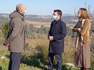 El president de la Generalitat, Pere Aragonès, coneix de primera mà el projecte d'Agroparc del Grup  Ametller Origen. Ramon Filella