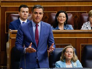 El president del govern espanyol, Pedro Sánchez, a la sessió de control al Congrés. ACN