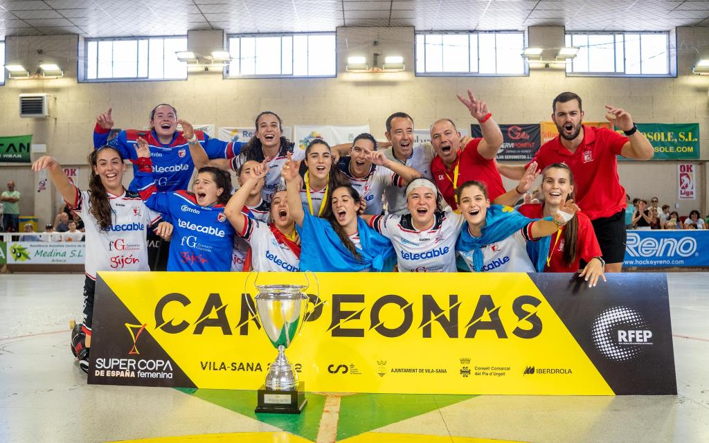  El Telecable Gijón Hockey Club, campió de la Supercopa d'Espanya Femenina. RFEP / David Valiente