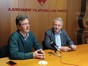 El tinent d’alcalde de l’Àrea d’Acció Territorial i Serveis Urbans, Francisco Romero, i el regidor de Projectes estratègics i Mobilitat, Aureli Ruiz. 