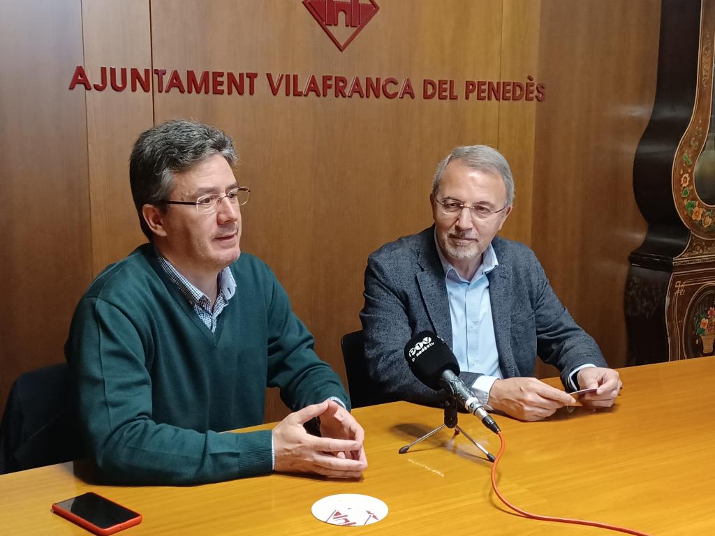 El tinent d’alcalde de l’Àrea d’Acció Territorial i Serveis Urbans, Francisco Romero, i el regidor de Projectes estratègics i Mobilitat, Aureli Ruiz. 