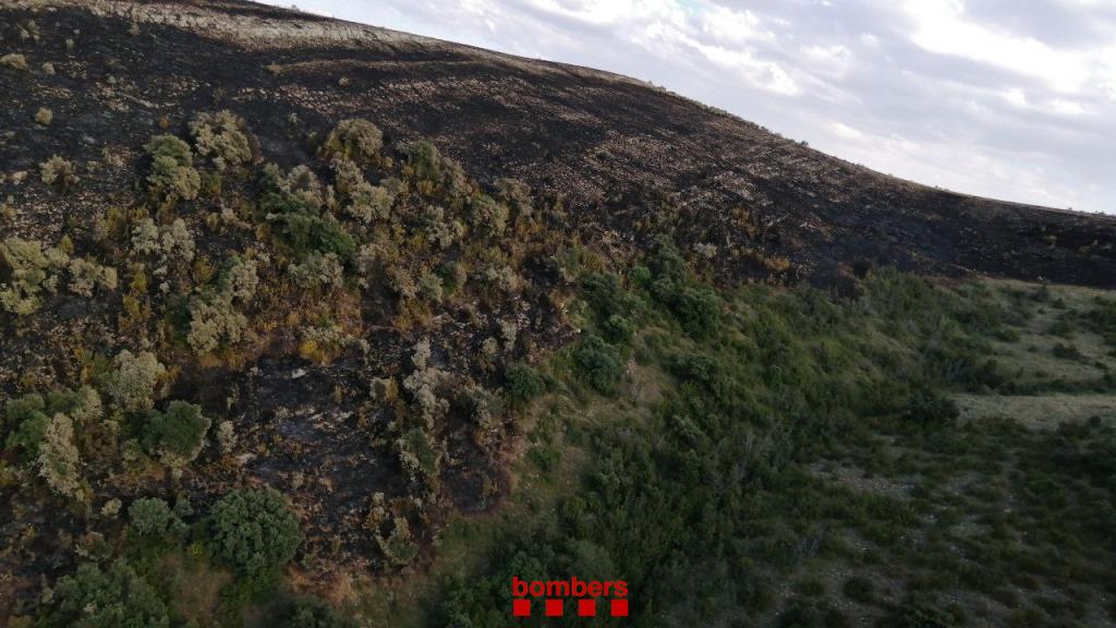 Els bombers donen per controlat l'incendi de Sant Pere de Ribes, que ha afectat unes 25 hectàrees. Bombers