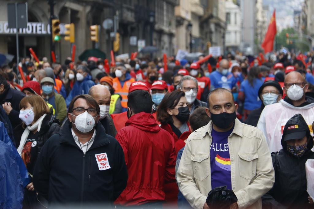 Els sindicats tornen al carrer l'1 de Maig per reivindicar la recuperació del poder adquisitiu. ACN