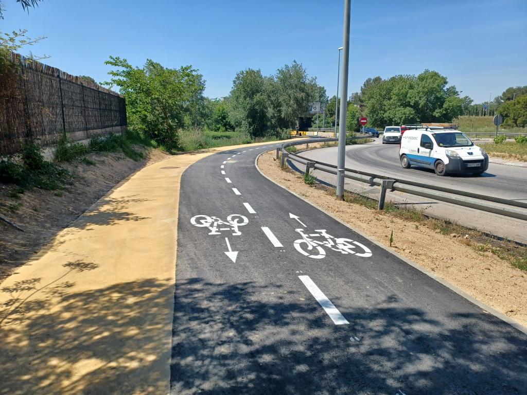 Es completa el carril bici entre Vilafranca i Santa Margarida i els Monjos. Ajuntament de Vilafranca