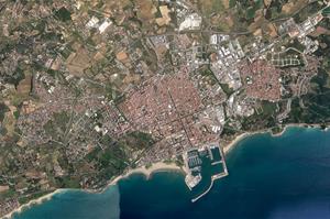 Imatge aèria de Vilanova i la Geltrú. Google Earth