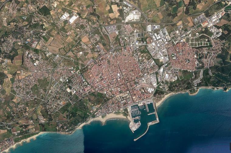 Imatge aèria de Vilanova i la Geltrú. Google Earth