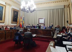 Imatge del ple municipal de febrer de l'Ajuntament de Vilanova. Eix