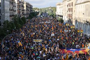 La manifestació de l'ANC reuneix 150.000 persones per la Diada segons la Guàrdia Urbana, i 700.000 segons l'entitat