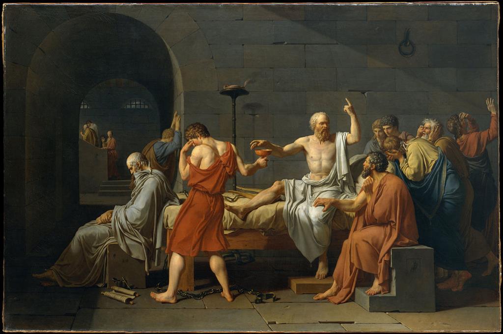 La mort de Sòcrates. Jacques-Louis David.