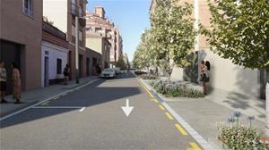 La reurbanització del carrer Tossa de Mar de Vilafranca amplia els espais per als vianants i les zones verdes. Ajuntament de Vilafranca