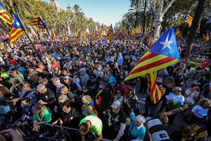 L'acte unitari de les entitats independentistes per l'1-O congrega 11.000 persones, segons la Guàrdia Urbana. ACN