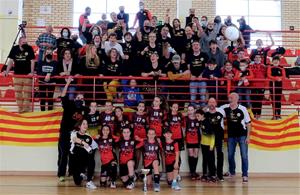 L’equip Aleví Femení del Handbol Ribes 