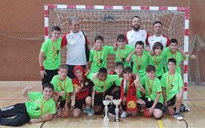 L'equip Aleví Masculí de l'Handbol Ribes campió de Catalunya. Eix