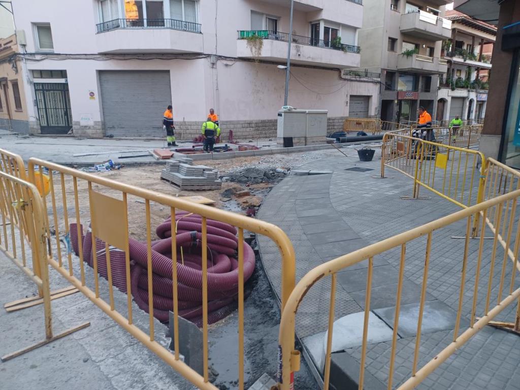 Les obres del carrer Tossa de Mar de Vilafranca inicien la segona fase en un nou tram. Ajuntament de Vilafranca
