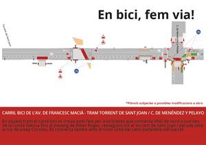 Les obres del nou carril bici de l'avinguda Francesc Macià començaran a final de maig