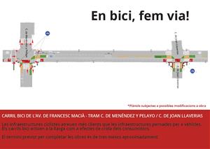 Les obres del nou carril bici de l'avinguda Francesc Macià començaran a final de maig