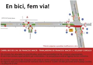 Les obres del nou carril bici de l'avinguda Francesc Macià començaran a final de maig