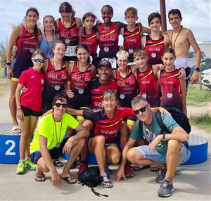 L’escola de triatló de Calafell al II Aquatló per relleus Triplay Prat