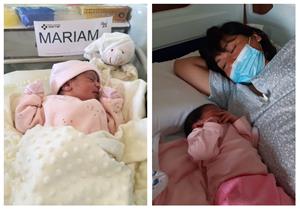 Mariam i Alexandra, primeres nenes nascudes el 2022 als hospitals de l’Alt Penedès-Garraf . CSAPG
