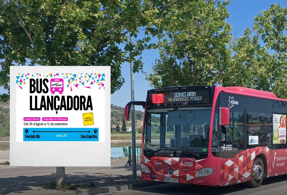 Més de 3.000 persones van fer ús del servei de bus llançadora per Festa Major. Ajuntament de Vilafranca