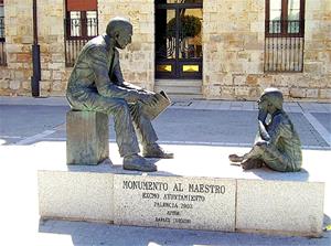 Monument al mestre. Eix