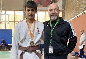 Pablo Navarro amb el seu entrenador. Eix