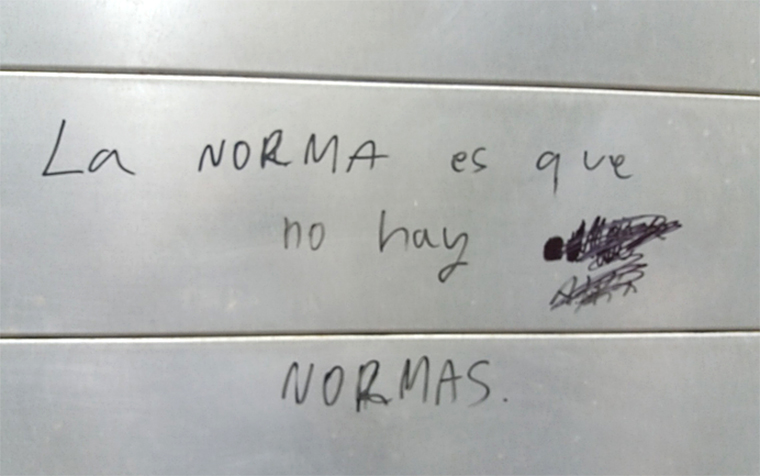 PIntada sobre les normes. Eix