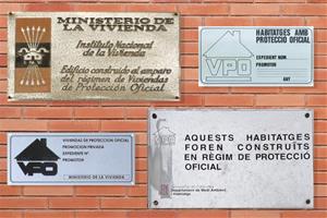 Plaques vivenda protecció oficial. Eix