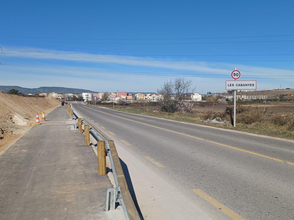 Recta final de les obres que connectaran Les Cabanyes i Vilafranca del Penedès per als vianants. Ajuntament de Vilafranca