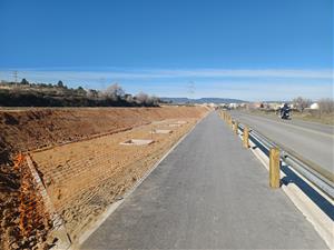 Recta final de les obres que connectaran Les Cabanyes i Vilafranca del Penedès per als vianants