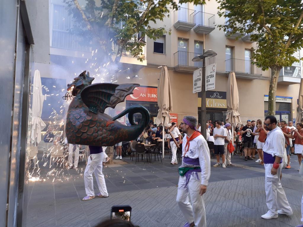 Recuperació del Drac del Nona. Festa Major de Vilanova