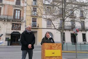 Roda de premsa de la CUP de Vilafranca sobre el Pla Local d'Habitatge. Eix